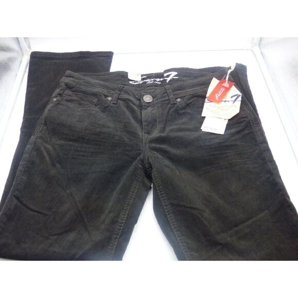 Seven7 Women’s Petite Rocker Skinny Bootcut Curduroy Pants, 12P,  Army Green? - Picture 1 of 10